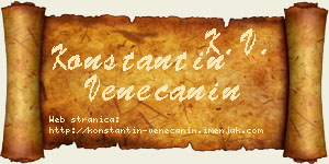 Konstantin Venečanin vizit kartica
